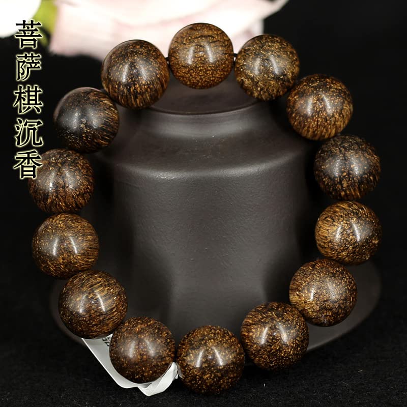 Amazon.com: 菩萨棋沉香野生1.6老料手串男士佛珠木质手链木珠檀香(菩萨